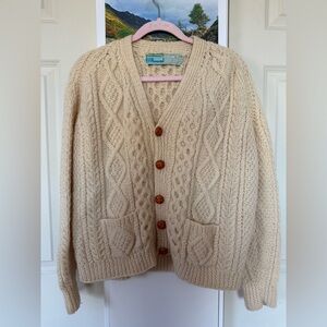 Vintage John Molloy Irish Wool Cardigan Sweater